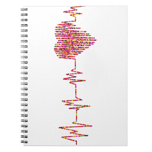 Bright  Colorful Heart EKG Monitor Notebook