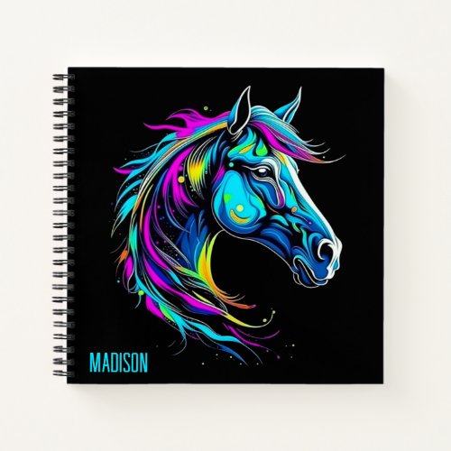 Bright Colorful Horse Notebook