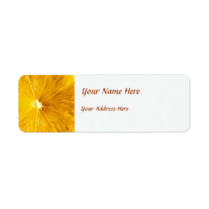Bright Colorful Lemon Close Up Label