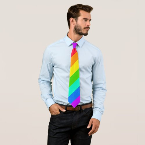 Bright Colorful LGBT Pride Tie