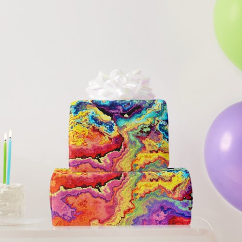 Bright colorful marble  wrapping paper