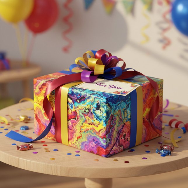Bright colorful marble  wrapping paper (Creator Uploaded)