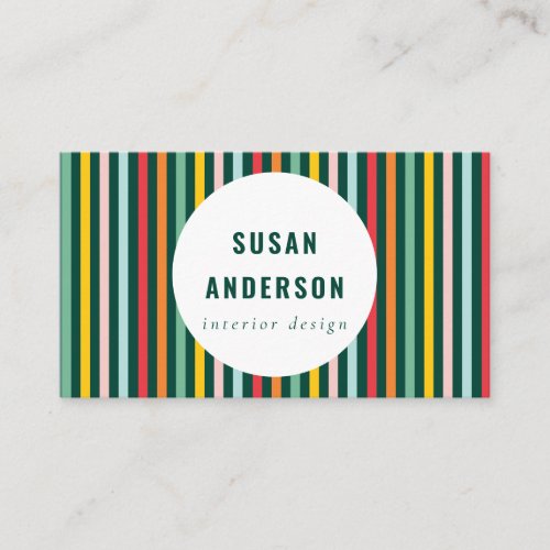 Bright colorful modern  business card