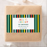 Bright colorful modern Christmas family  Label<br><div class="desc">Bright colorful modern Christmas family design</div>