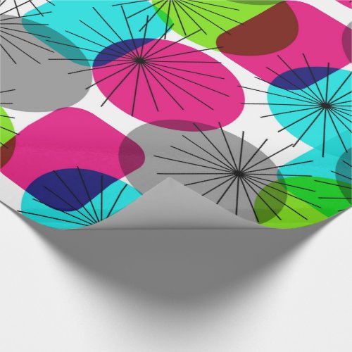Bright Colorful Modern Geometric Pattern Wrapping Paper