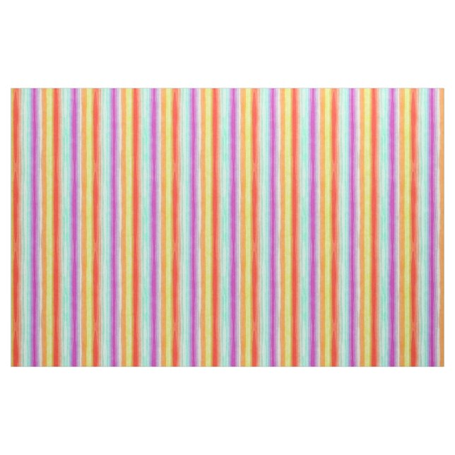Bright Colorful Modern Watercolor Stripes Pattern Fabric (Fat Quarter)