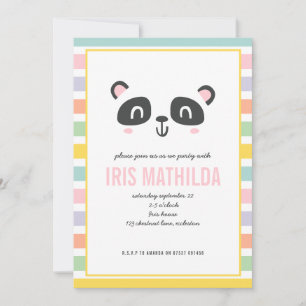 Bright colorful multicolor panda birthday party