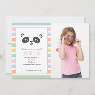 Bright colorful multicolor panda birthday party