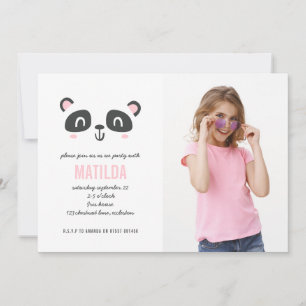 Bright colorful multicolor panda photo birthday