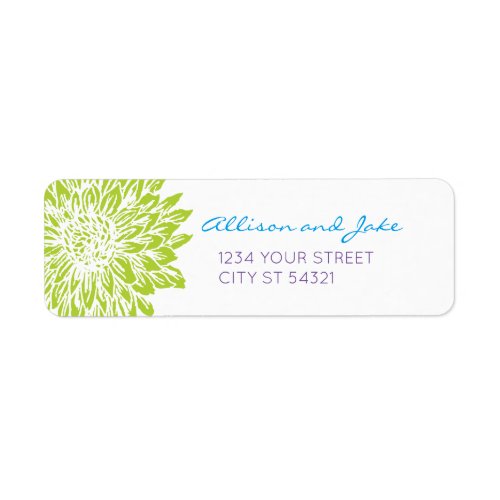 Bright Colorful Mums Wedding Address Labels