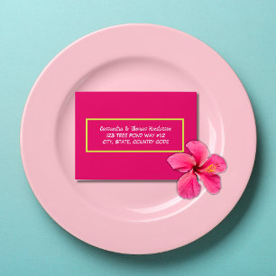 Bright & Colorful Neon Pink Rainbow Wedding Envelope