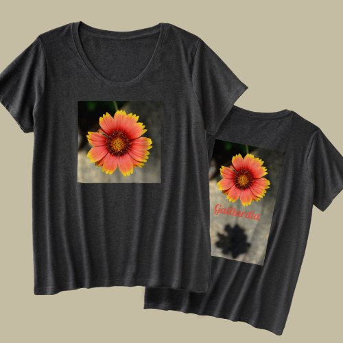 Bright Colorful Orange Gaillardia Sunflower Plus Size T_Shirt