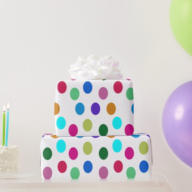 Bright Colorful Ovals Party Gift Wrapping Paper (Party Gifts)