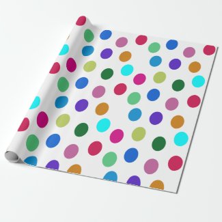 Bright Colorful Ovals Party Gift Wrapping Paper