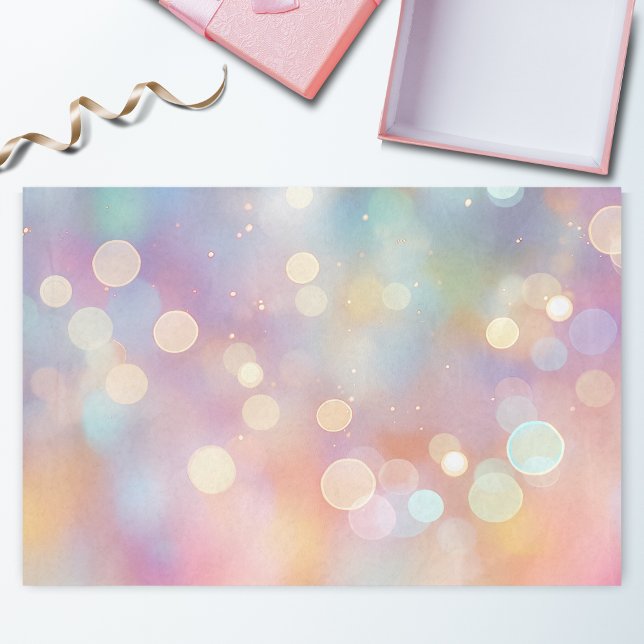 Bright colorful, pastel bokeh, blurry sparkles tissue paper (Creator Uploaded)