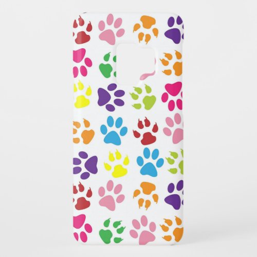 Bright Colorful Paw Prints Pattern Case_Mate Samsung Galaxy S9 Case