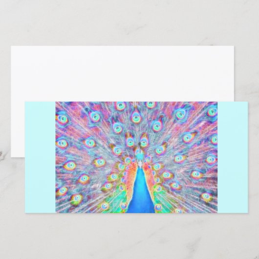 Bright Colorful *Peacock* Spirit Design (Front/Back)