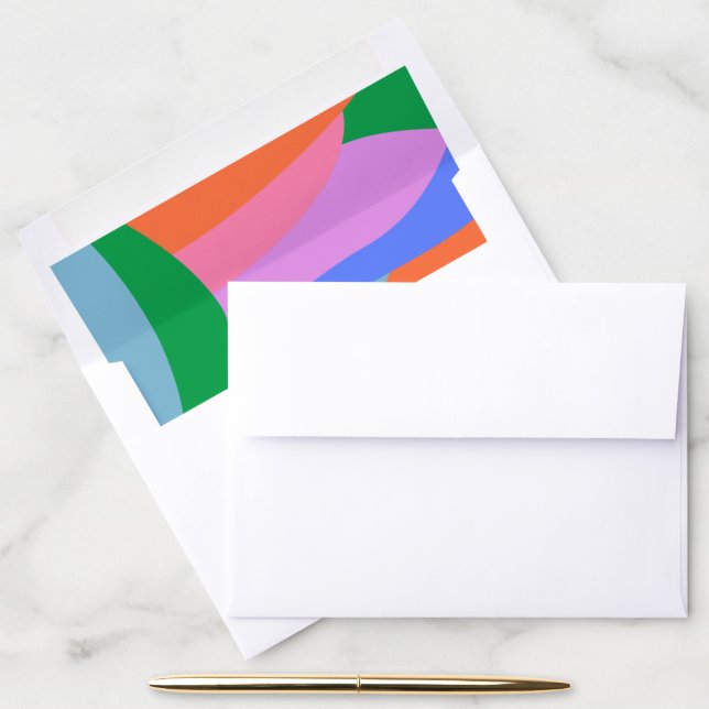 Bright Colorful Playful Abstract Art  Envelope Liner (Desk)