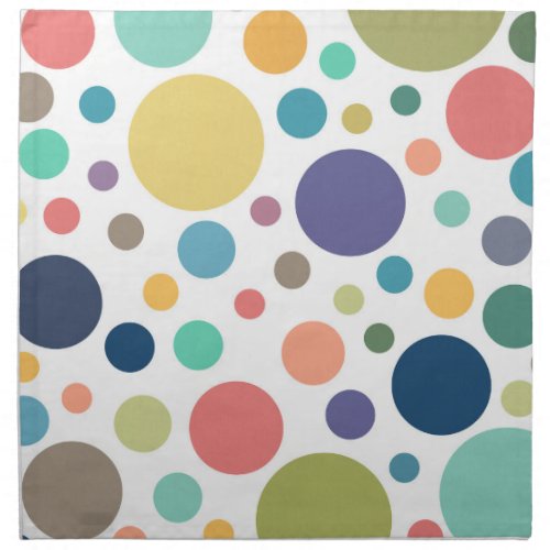 Bright Colorful Polka Dots Cloth Napkin