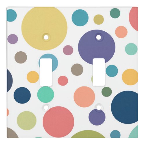Bright Colorful Polka Dots Light Switch Cover