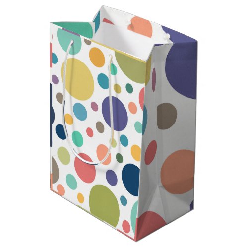 Bright Colorful Polka Dots Medium Gift Bag