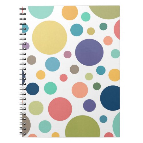 Bright Colorful Polka Dots Notebook