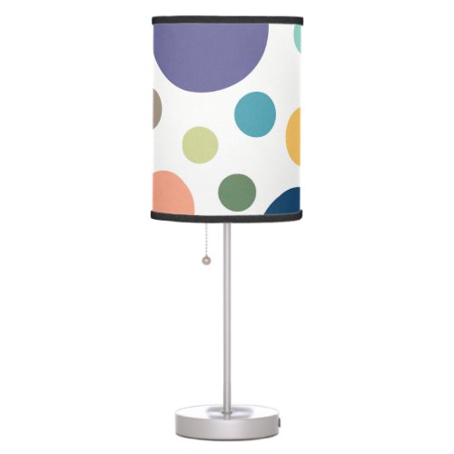 Bright Colorful Polka Dots Table Lamp