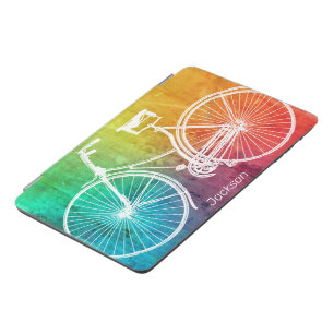 Bright Colorful Rainbow Bicycle Personalised iPad Mini Cover