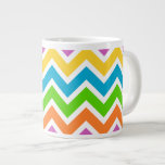 Bright Colorful Rainbow Chevron Pattern Giant Coffee Mug at Zazzle