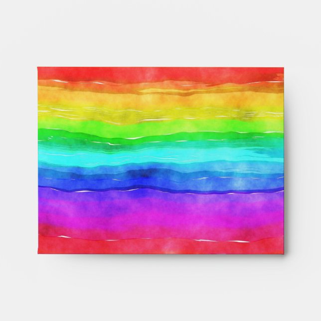 Bright Colorful Rainbow Envelope (Front)