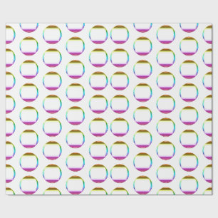 Bright Colorful Rainbow Gradient Glass Circles Wrapping Paper