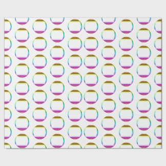 Bright Colorful Rainbow Gradient Glass Circles Wrapping Paper