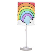 Bright Colorful Rainbow Illustration Table Lamp (Front)