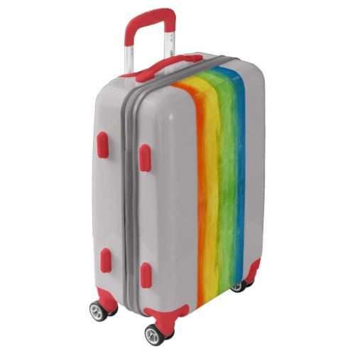 Bright Colorful Rainbow Ombre Boho Travel Luggage