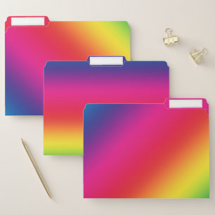 Bright & Colorful Rainbow Patterns File Folder