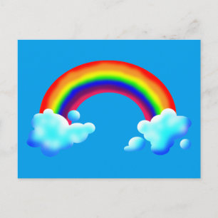 Bright & Colorful Rainbow Postcard