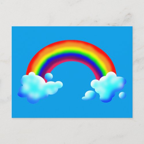 Bright  Colorful Rainbow Postcard