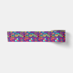 Bright Colorful Retro 90s Satin Ribbon