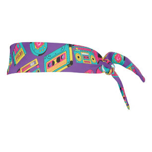 Bright Colorful Retro 90s Tie Headband