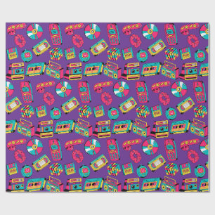 Bright Colorful Retro 90s Wrapping Paper
