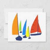Bright colorful sailboats (Front)