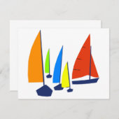 Bright colorful sailboats (Front/Back)