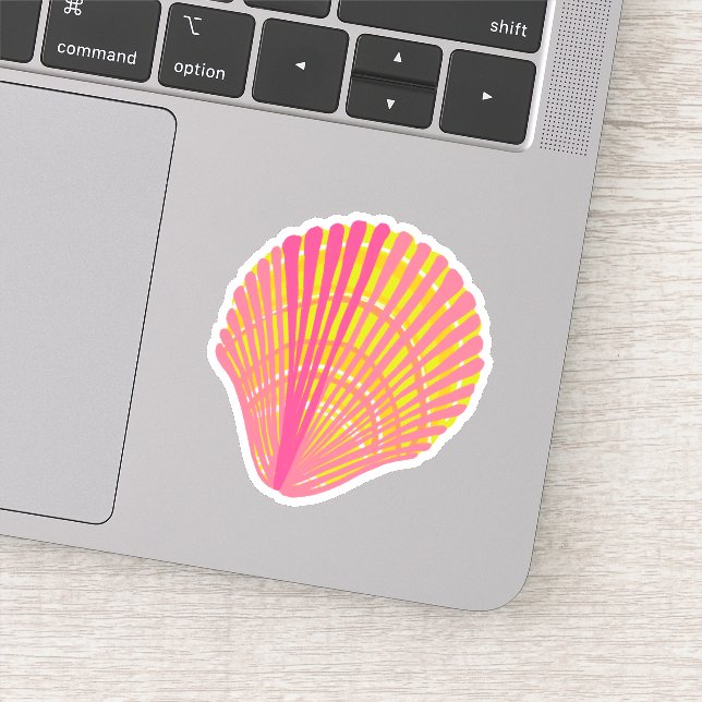 Bright Colorful Seashell   Sticker (Detail)