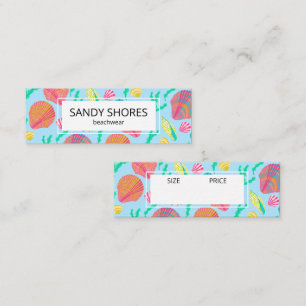 Bright Colorful Seashells Pattern CUSTOM HANG TAG