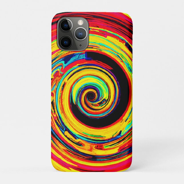 Bright Colorful Spiral Pattern Case-Mate iPhone Case (Back)