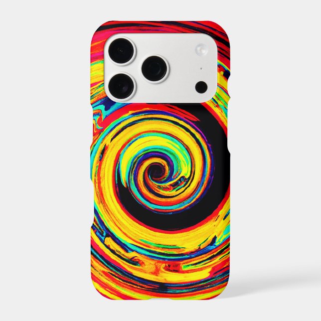 Bright Colorful Spiral Pattern Iphone Case (Back)