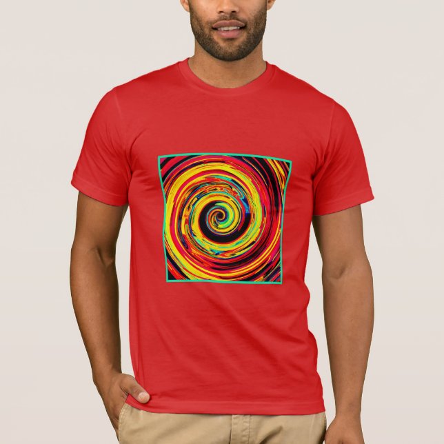 Bright Colorful Spiral Pattern T-Shirt (Front)