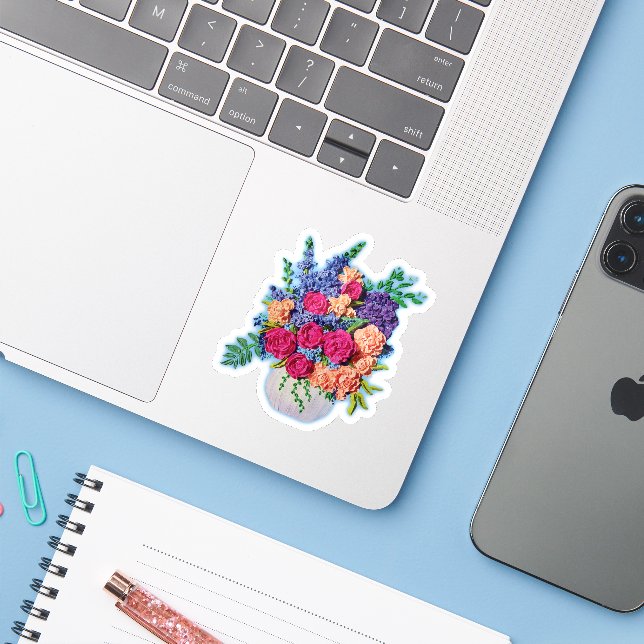 Bright Colorful Sticker for Flower Lovers (Laptop w/ iPhone)