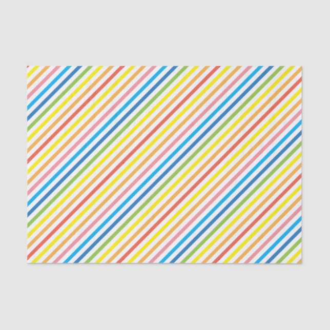 Bright Colorful Striped Tissue Paper (Front)