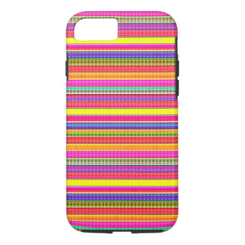 Bright Colorful Stripes iPhone 87 Case